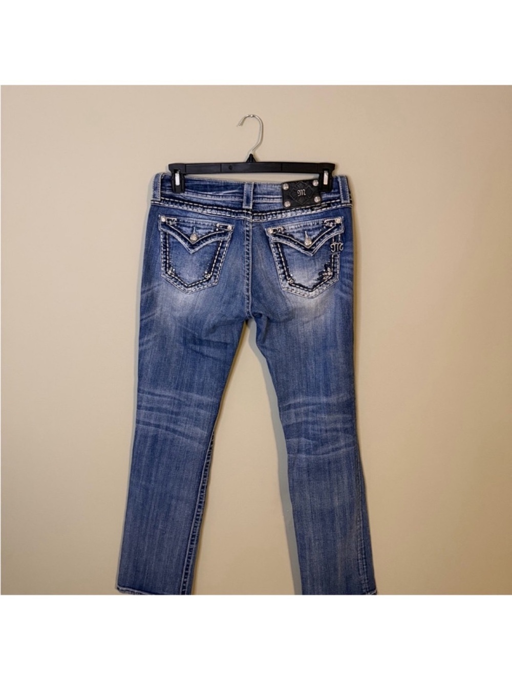 Beautiful Y2K Miss Me Straight Jeans Embellished Pkts Made Exclusive For Buckle